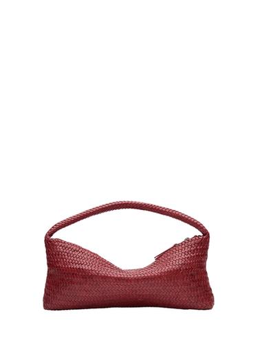 Zara Nappa leather woven croissant bag - Red