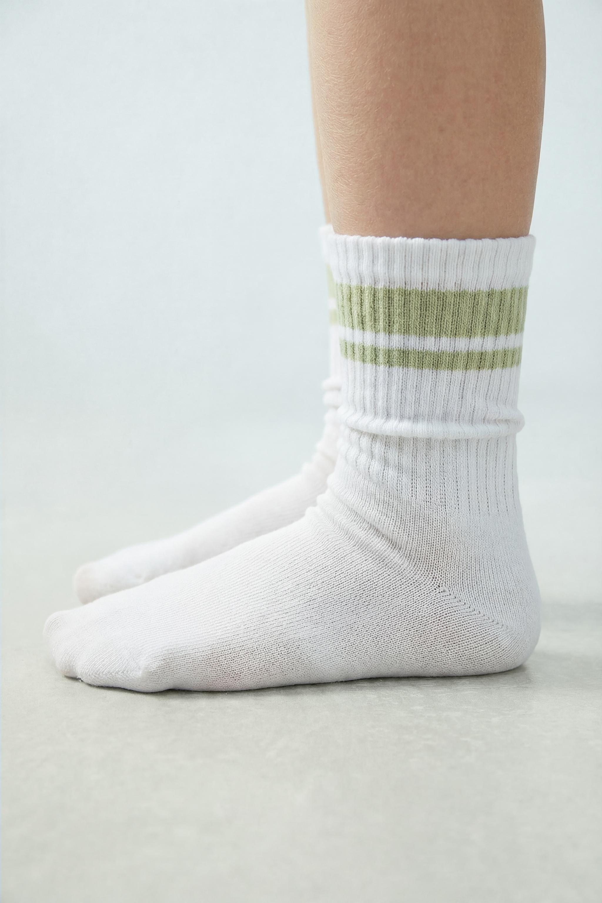THREE-PACK OF SPORTY STRIPED TALL SOCKS