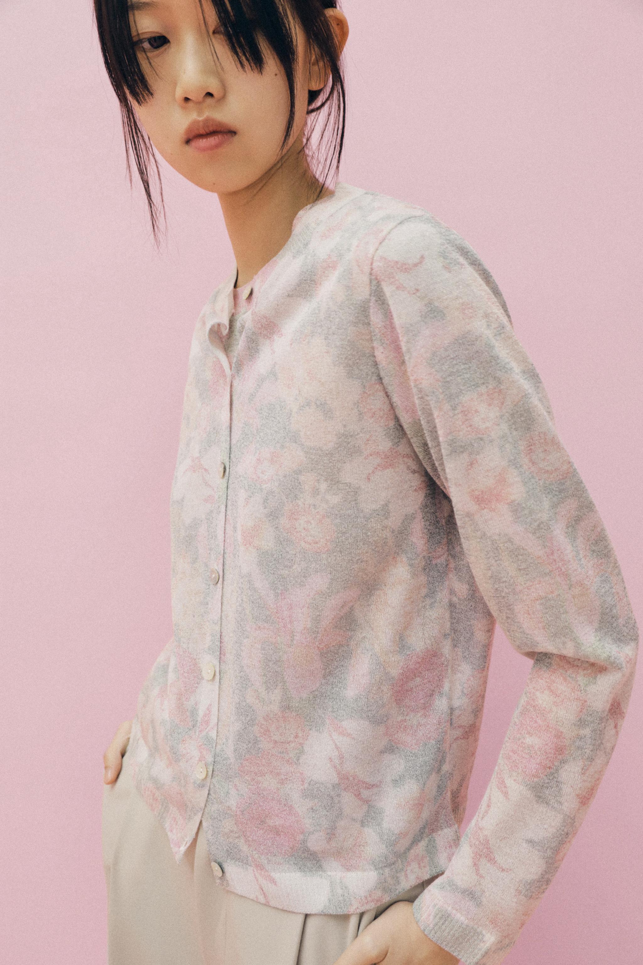 ZARA 花柄ニットジャケット 1822/019 花柄ニットジャケット - マルチカラ― | ZARA Japan / 日本
