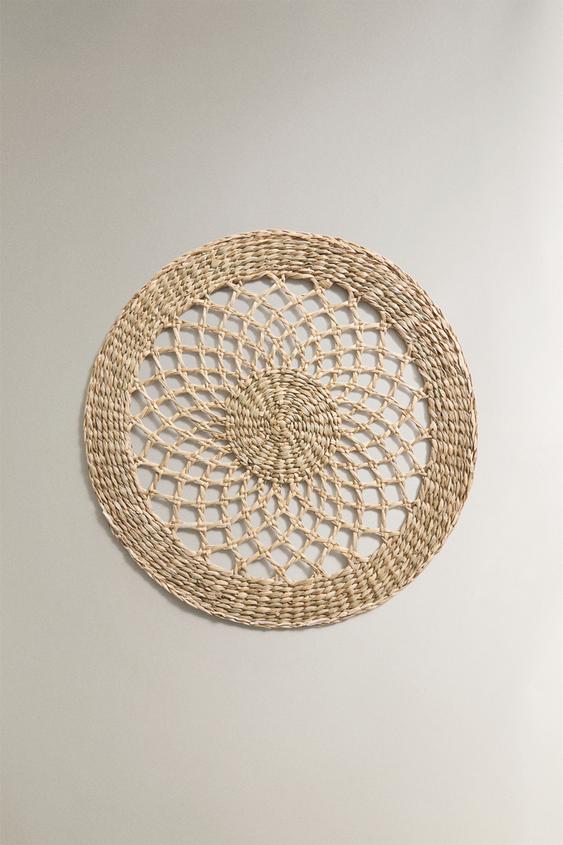 Zara ROUND VEGETABLE FIBER PLACEMAT - Light beige - Image 0