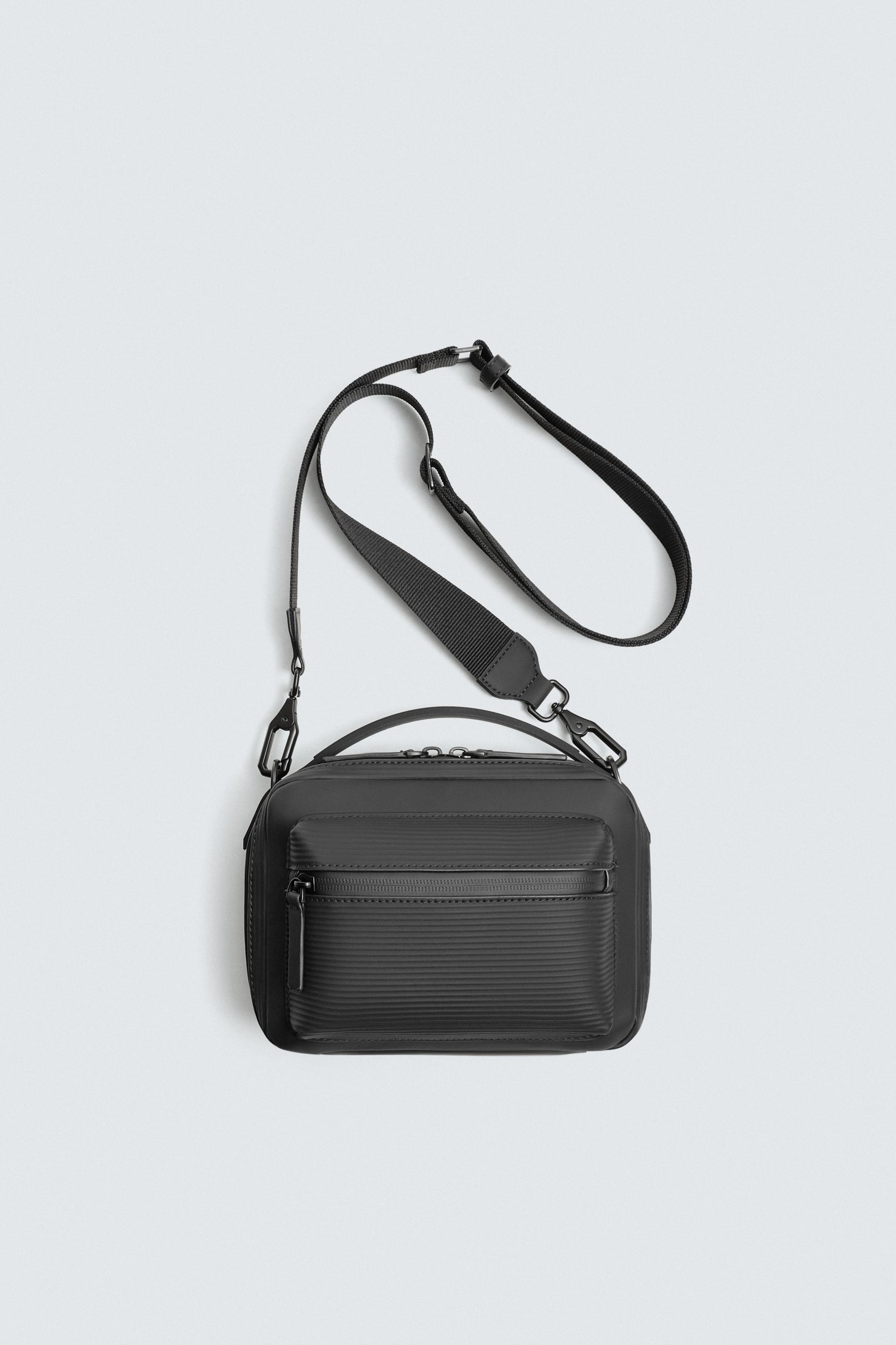 RUBBERISED TEXTURED CROSSBODY BAG - Main Image