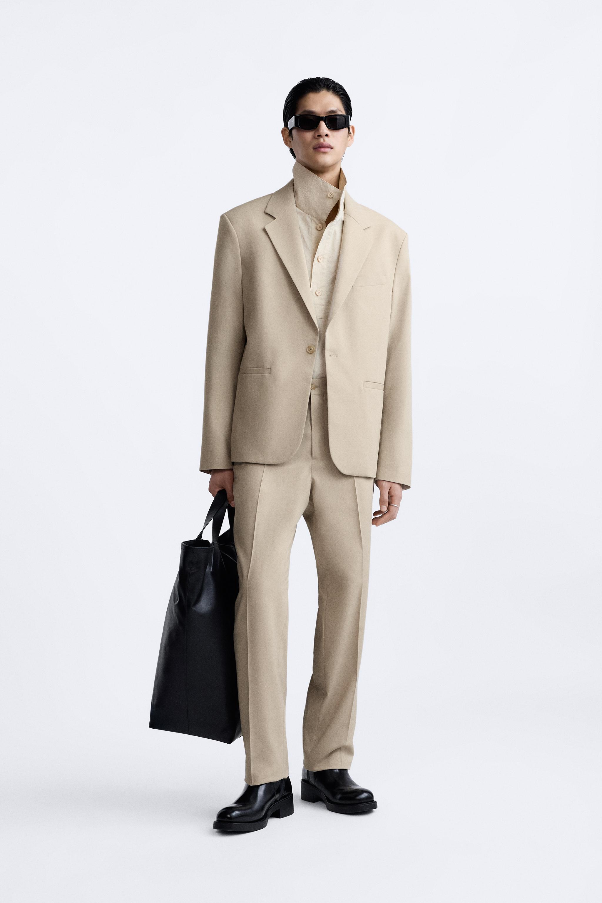 SUIT PANTS - taupe brown