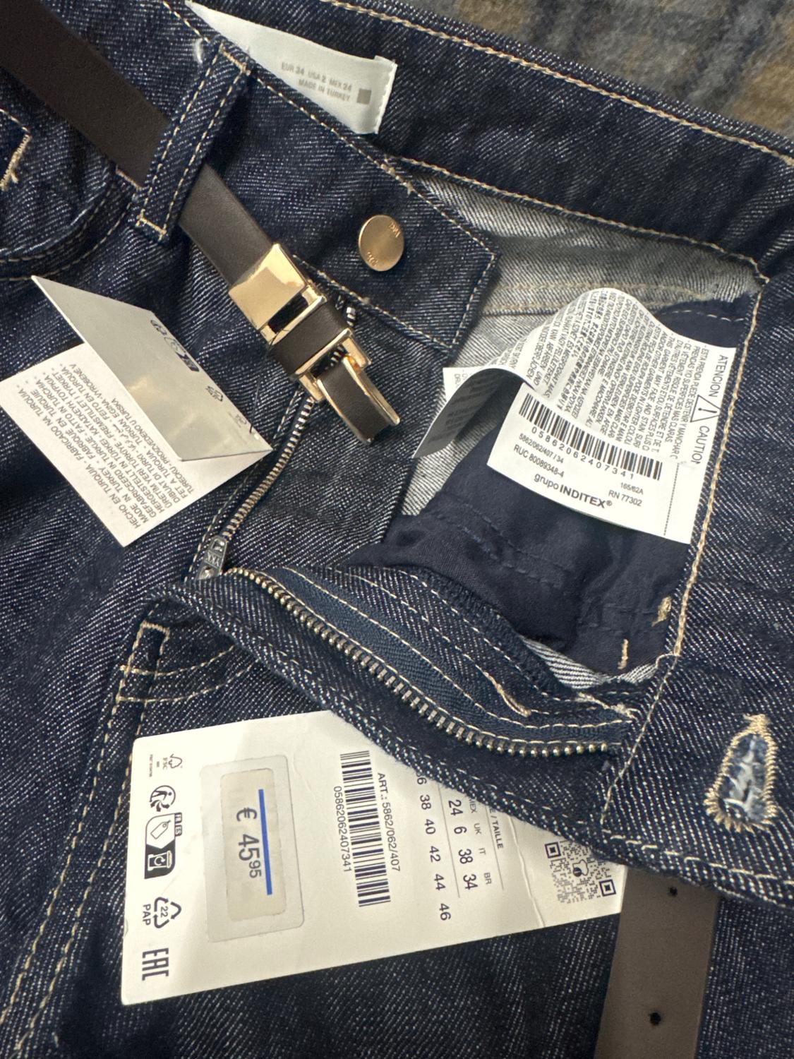 Z1975 HIGH-WAIST STRAIGHT SLIM FIT BELTED JEANS - Image 6