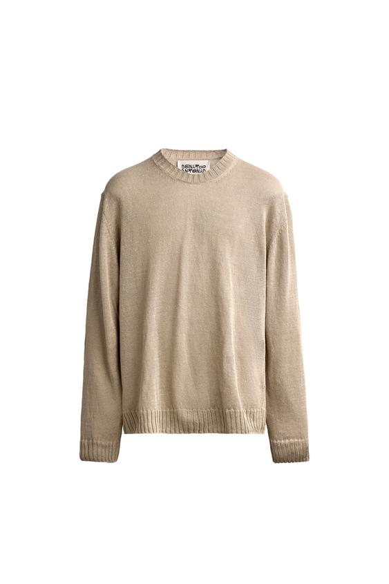 Sweter relaxed fit 100% len