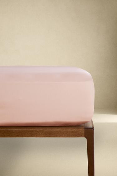 SÁBANA BAJERA SATÉN | 30 CM ALTO (300 HILOS) - Rosa pastel de Zara - Imagen 0