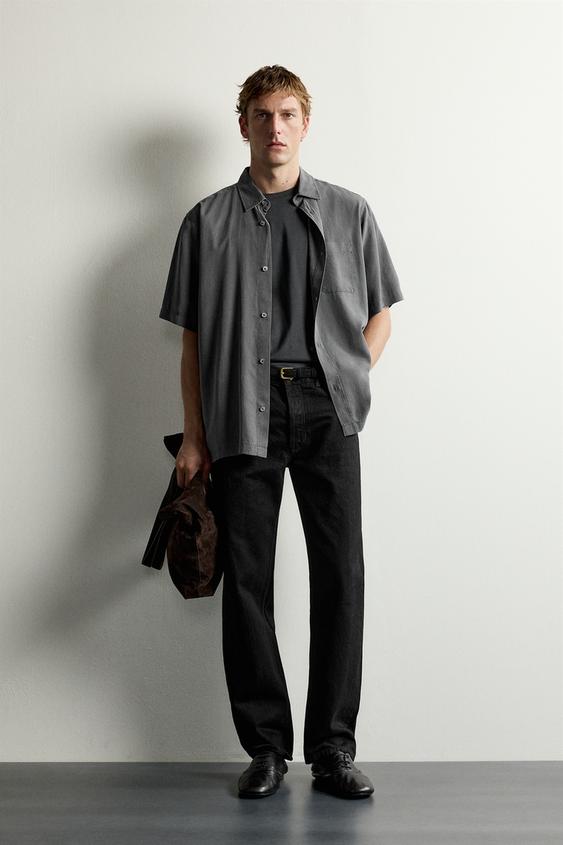 Zara 100% LYOCELL FLUENT SHIRT - Anthracite grey - Image 0