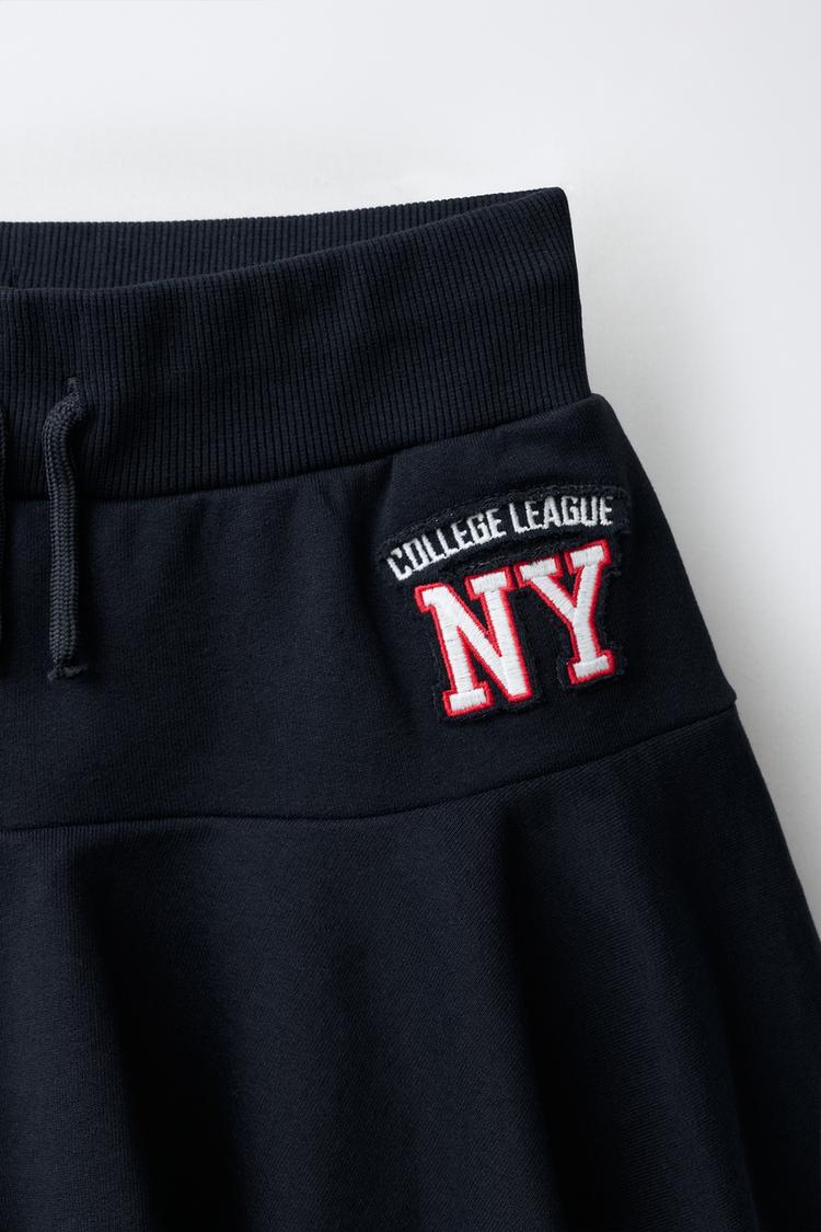 Falda pantalón con volantes bordados NY 4