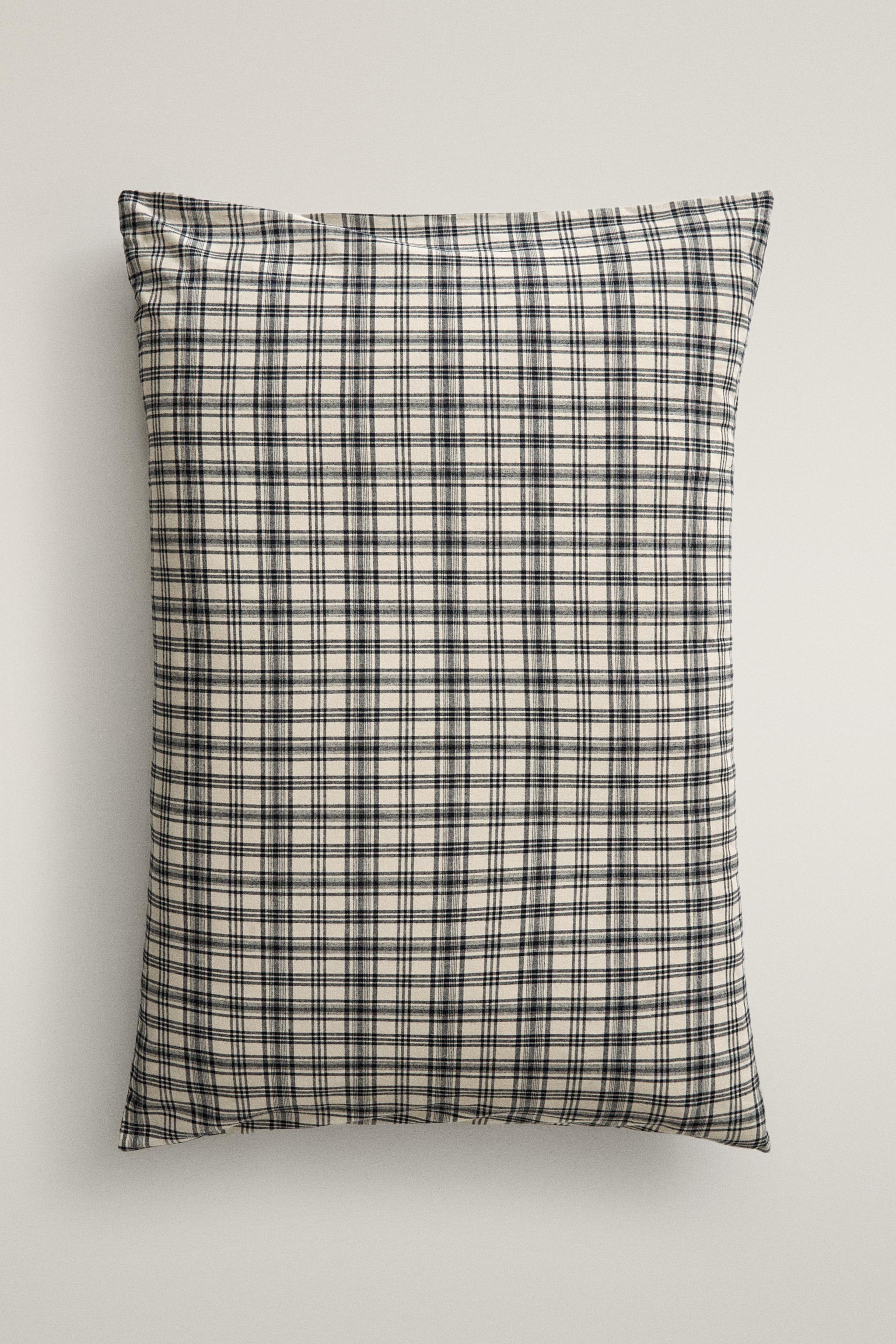 CHECK FLANNEL PILLOWCASE (130 G/M²)