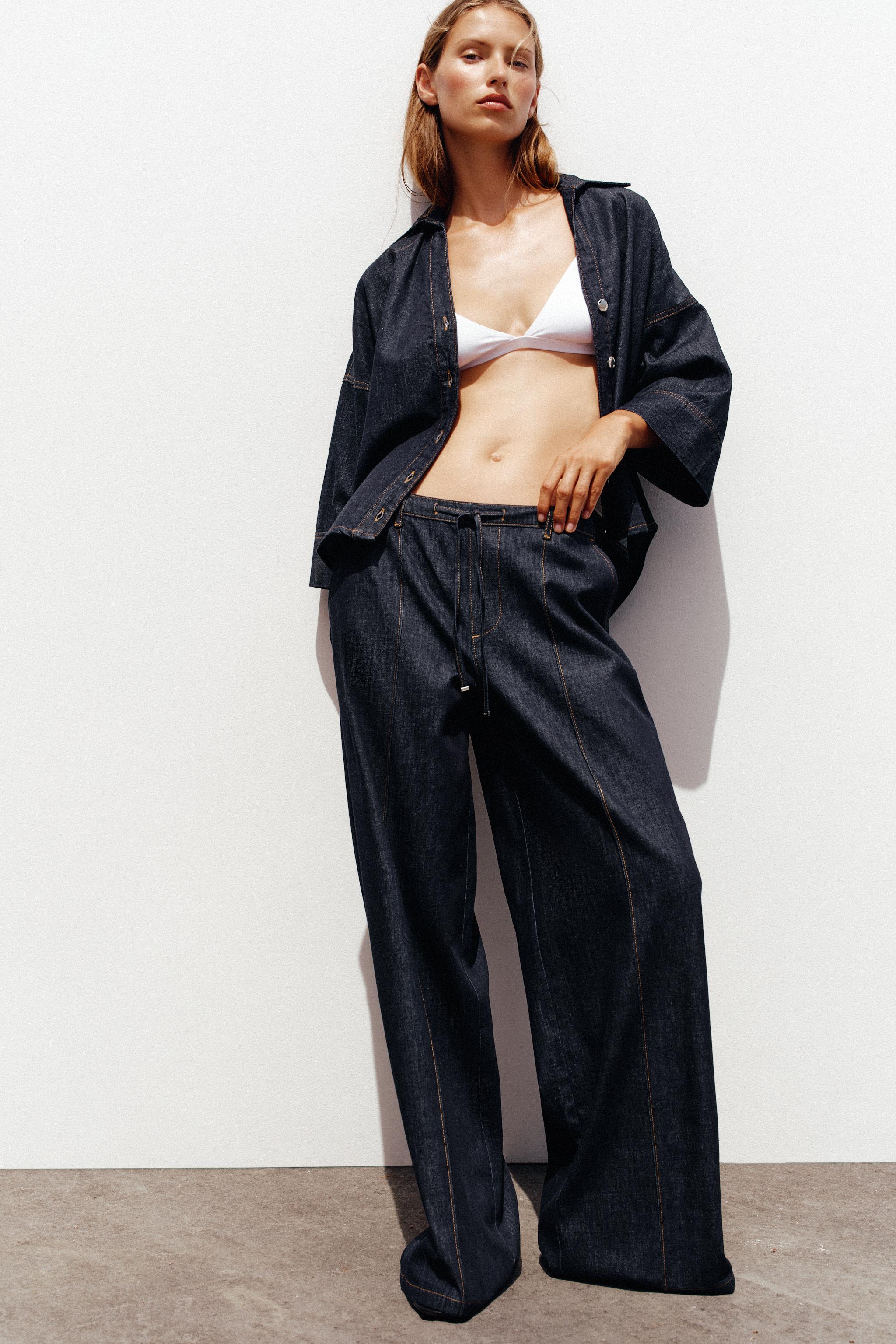 Z1975 ワイドスリーブ デニムシャツ - ブルー | ZARA Japan / 日本