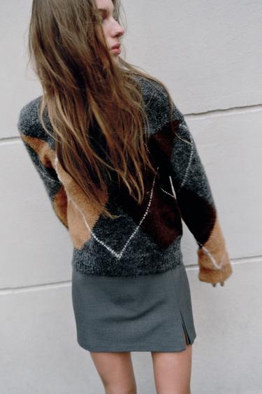 DIAMOND PATTERN JUMPER - Multicoloured by Zara - Image 1