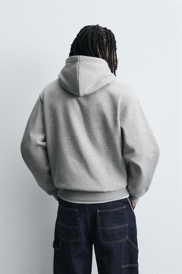 BASIC HEAVYWEIGHT HOODIE - Grey marl by Zara