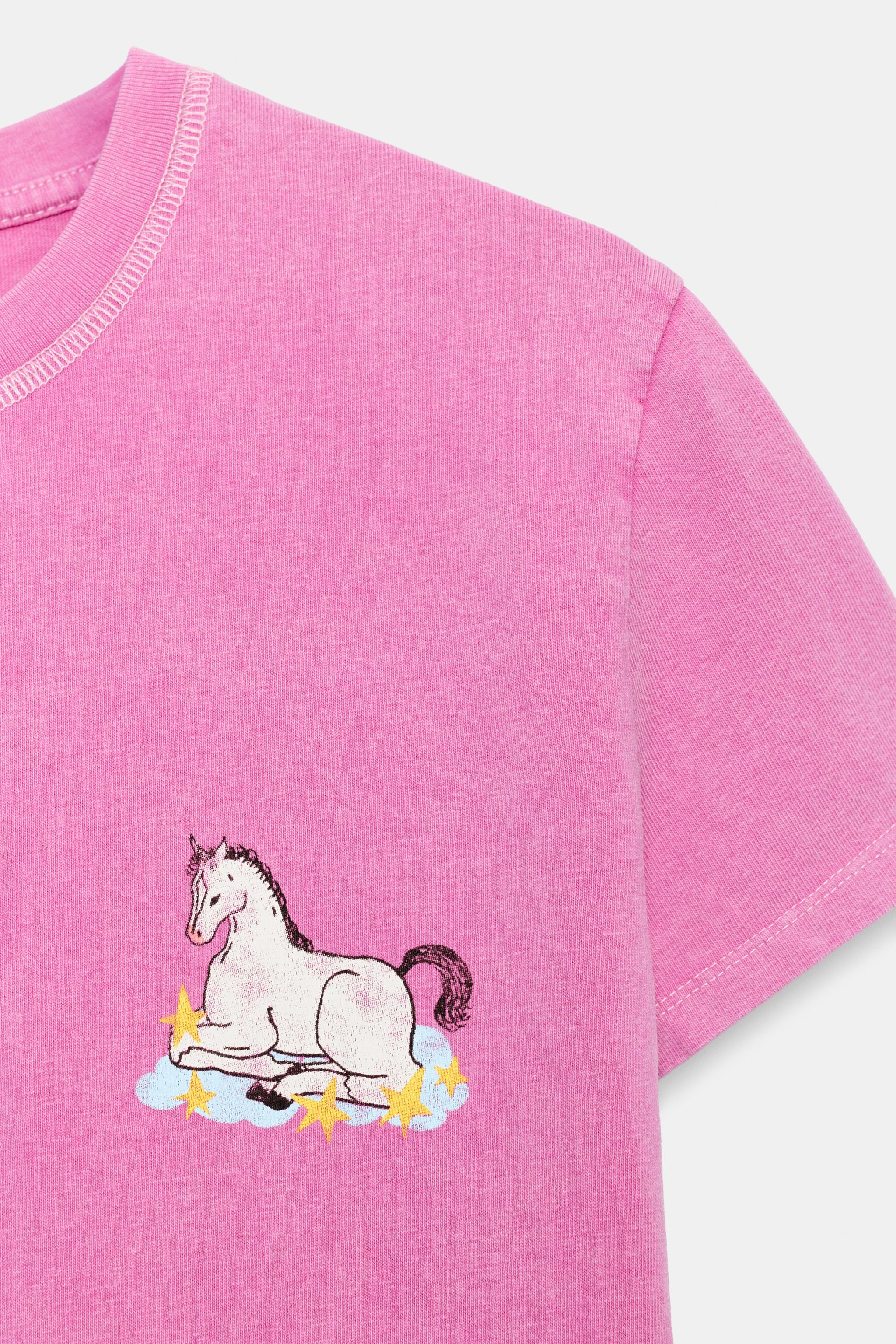 Женские футболки Zara FIORENZA ART WASHED T-SHIRT — фото 5