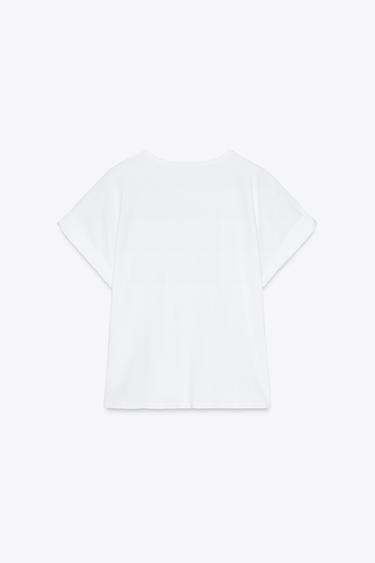 POPLIN POCKET T-SHIRT - White by Zara - Image 5