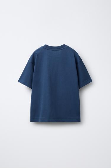 ENSEMBLE T-SHIRT ET BERMUDA MOLLETON BASIQUE - Bleu marine de Zara - Image 2