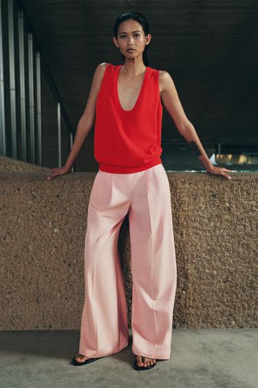 SLEEVELESS KNIT TOP - Red by Zara