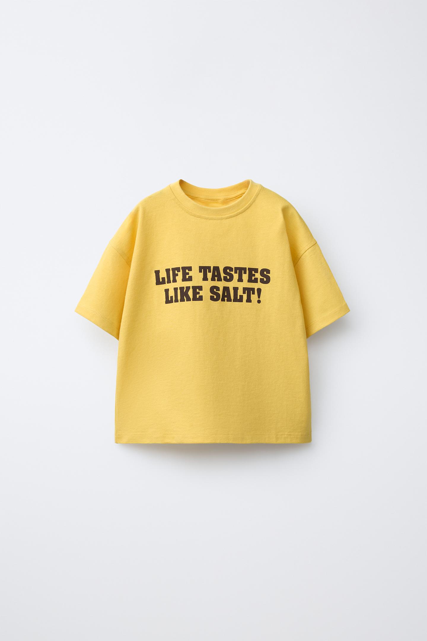 Детская футболка Zara Pukas Surf Text, цвет: Жёлтый — фото 2