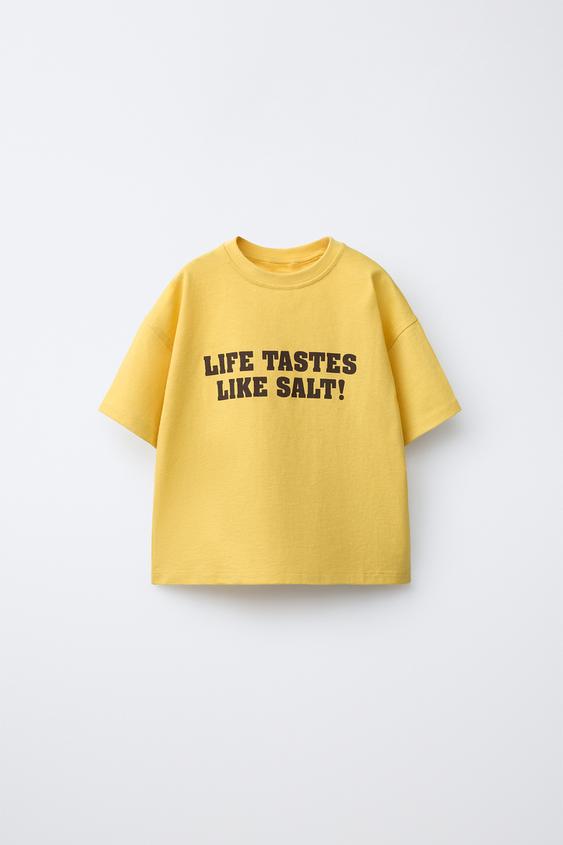 PUKAS SURF SLOGAN T-SHIRT - Yellow de Zara - Imagen 0