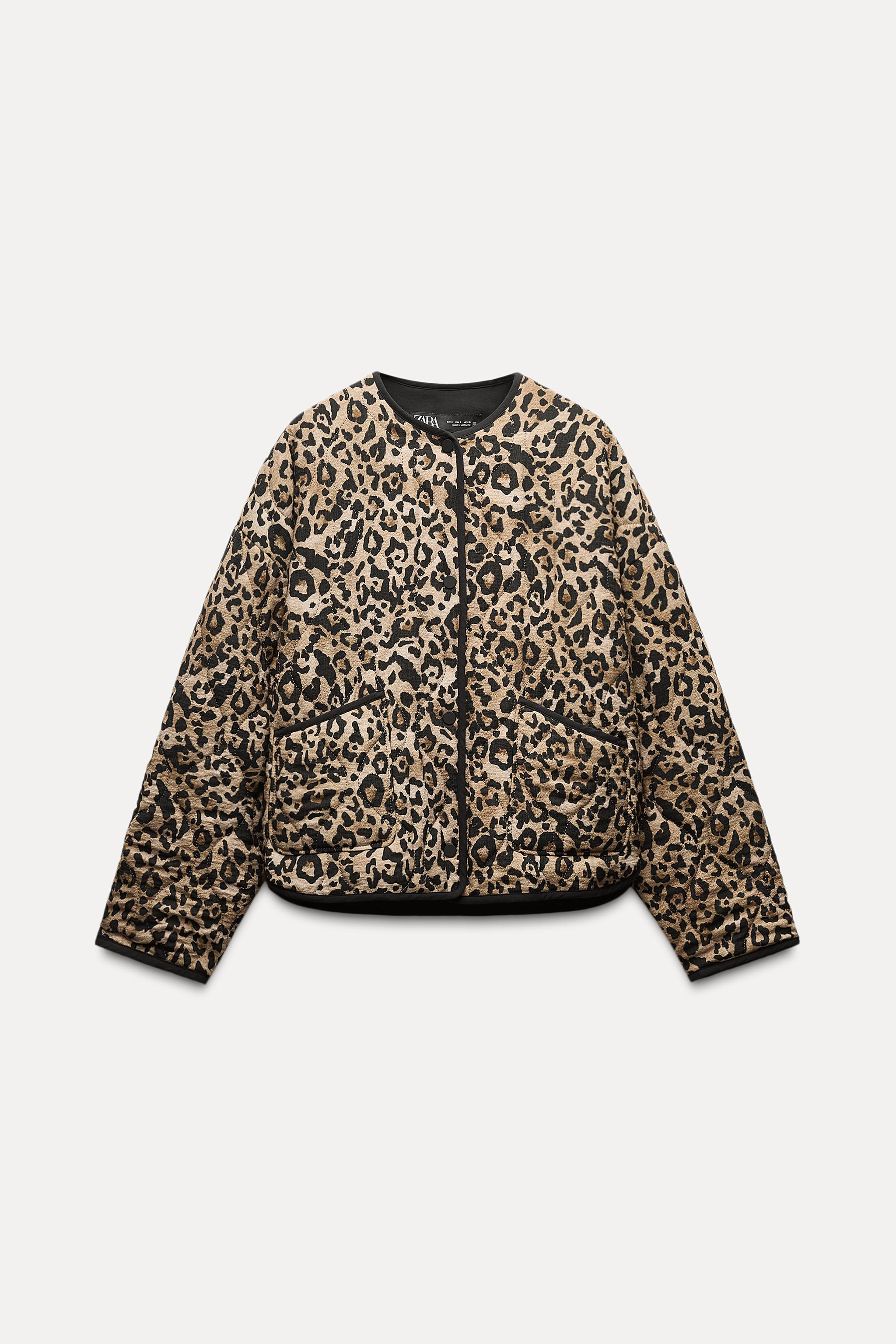 Leopard print jacket zara hotsell