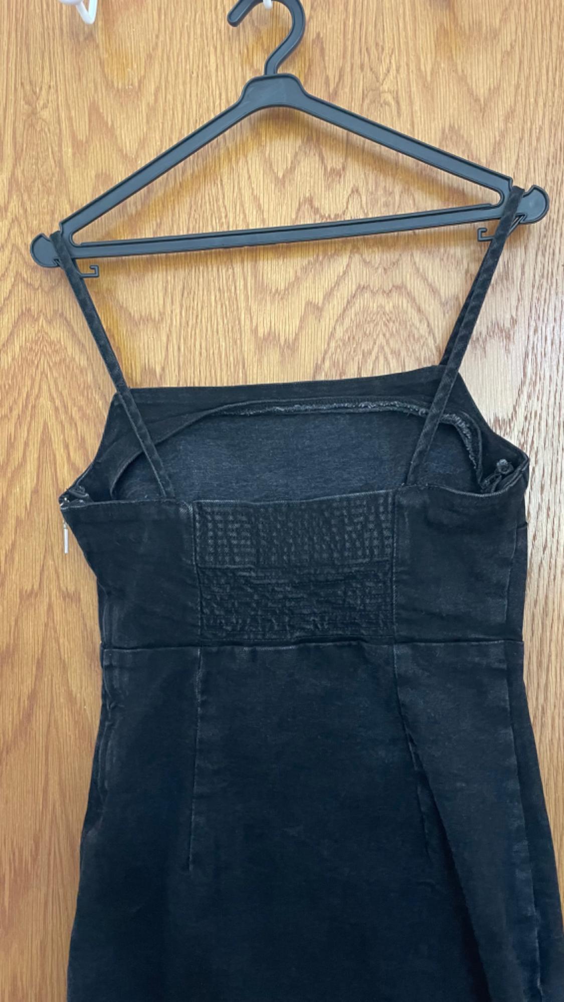 DENIM DRESS WITH STRAPS - Image 5