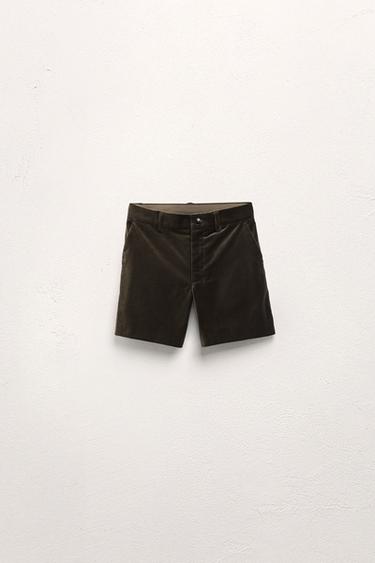 Zaras 6-10 ÅR/ SHORTS I SAMMET LIMITED EDITION - Mörkgrön
