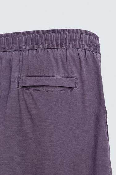 FADED TECHNICAL SWIMMING TRUNKS - Purple by Zara - Image 3