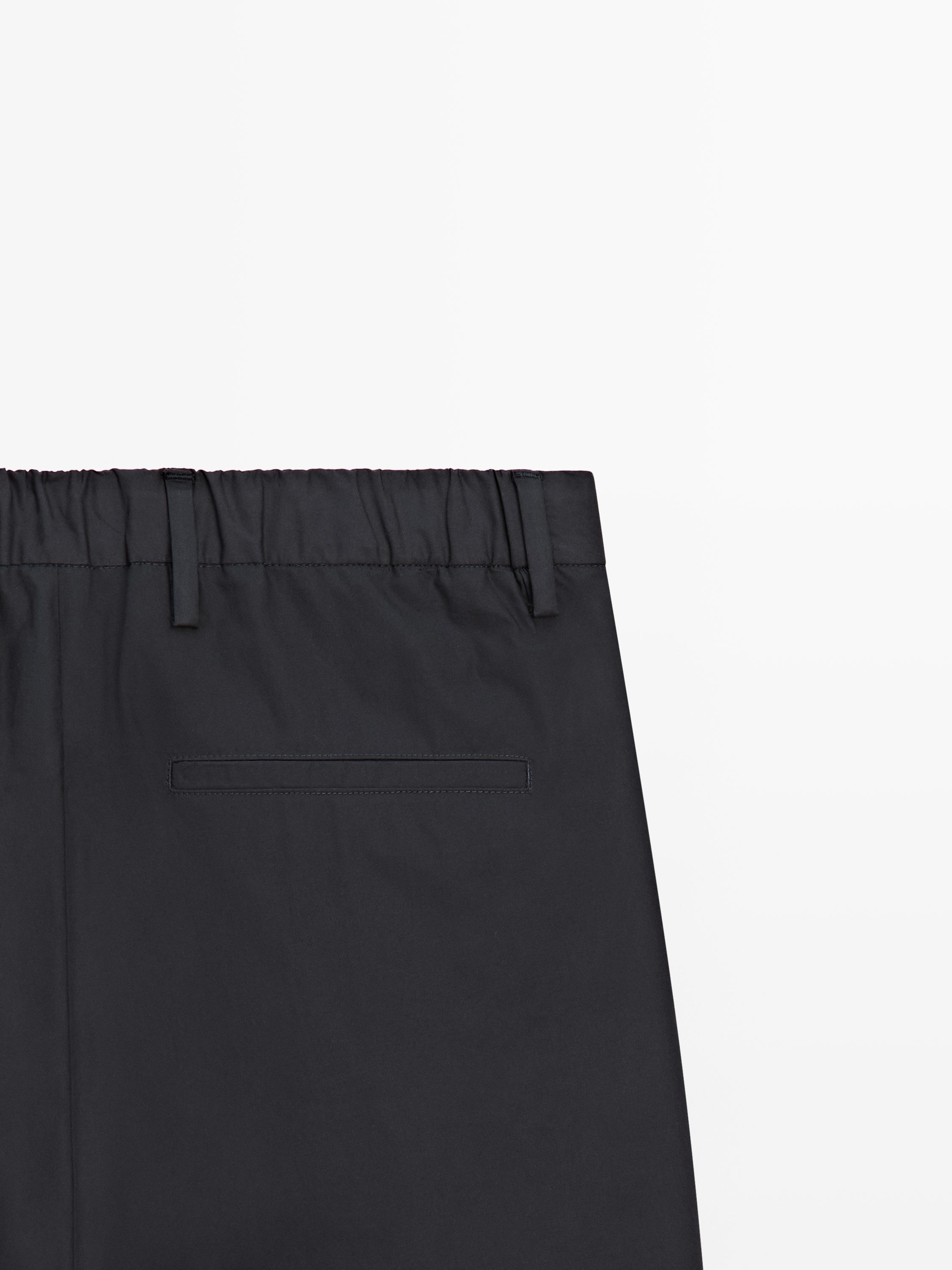 Pantalon double pince en coton