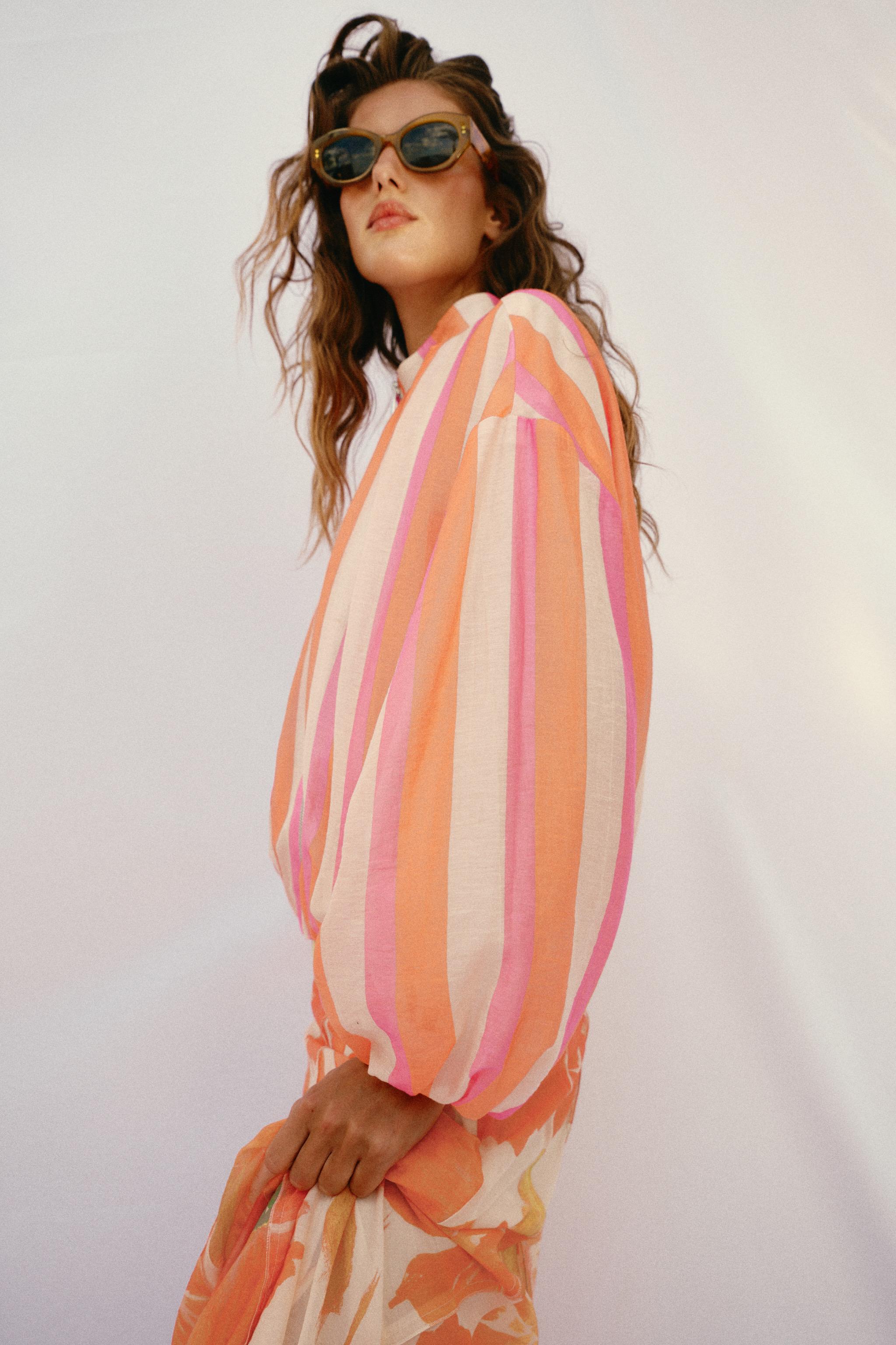 STRIPED BOMBER JACKET