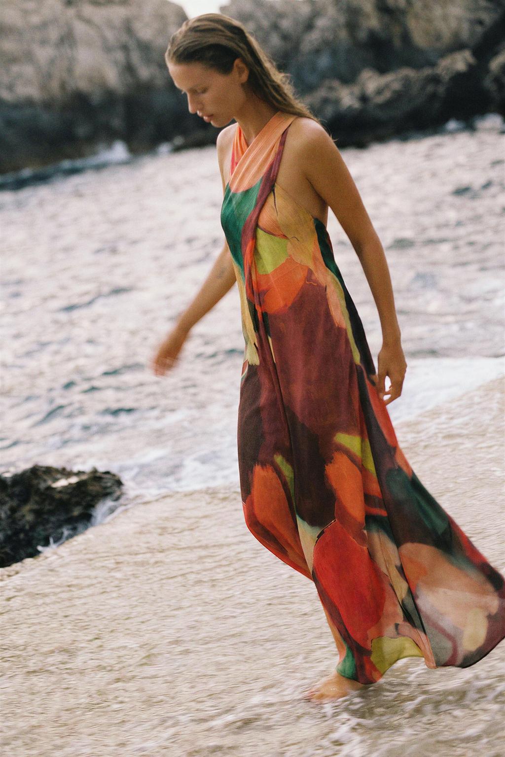 LONG PRINTED DRESS