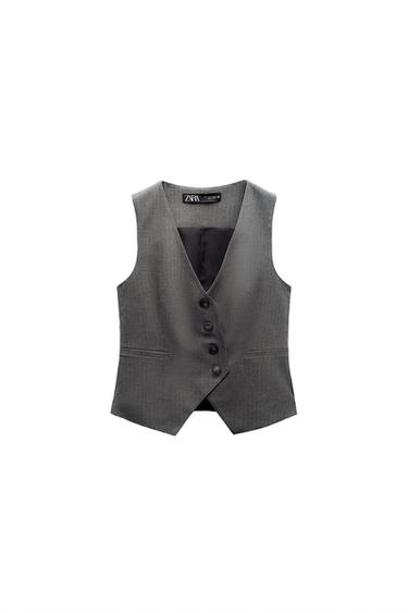 TAILORED WAISTCOAT WITH ASYMMETRIC FASTENING