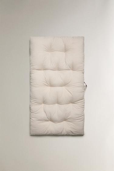 CHILDREN'S GINGHAM FLOOR CUSHION - Grey by Zara