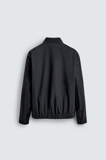 REGULAR FIT CHECK BOMBER JACKET - Blue by Zara - Image 8