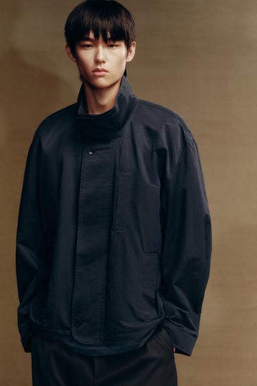 TECHNICAL JACKET WITH CONTRAST LINING - Navy blue by Zara