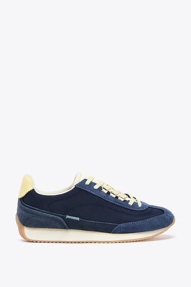 CONTRAST RUNNING TRAINERS - Navy Blue by Zara