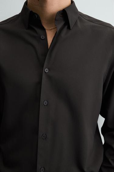 CHEMISE COUPE SLIM - Marron de Zara - Image 5
