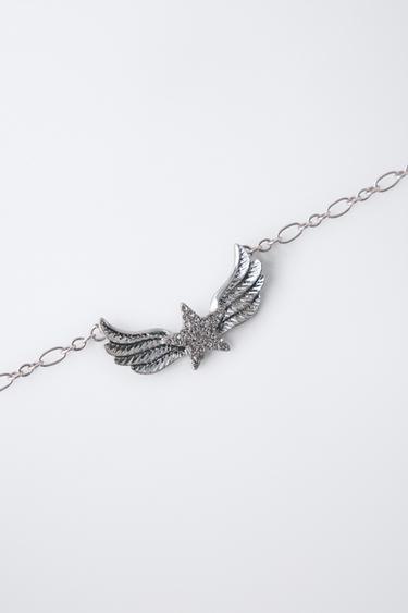 LOT DE DEUX COLLIERS PENDENTIF AILES - Argent foncé de Zara - Image 2