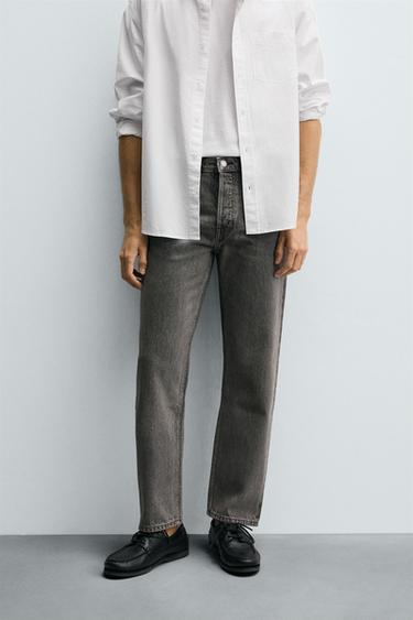 REGULAR STRAIGHT FIT JEANS - Grau von Zara