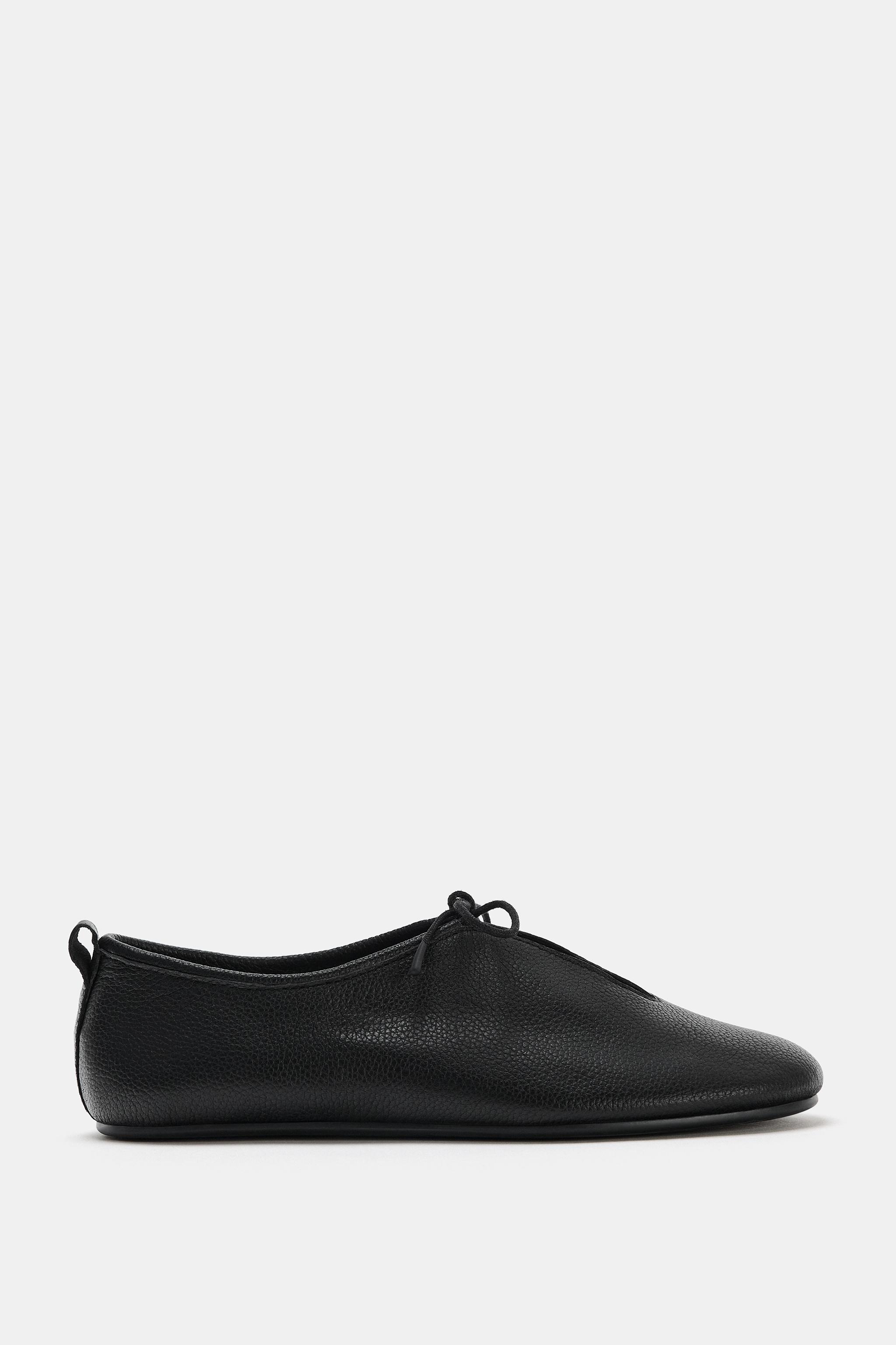 Обувь Zara LEATHER BALLET FLATS — фото 2