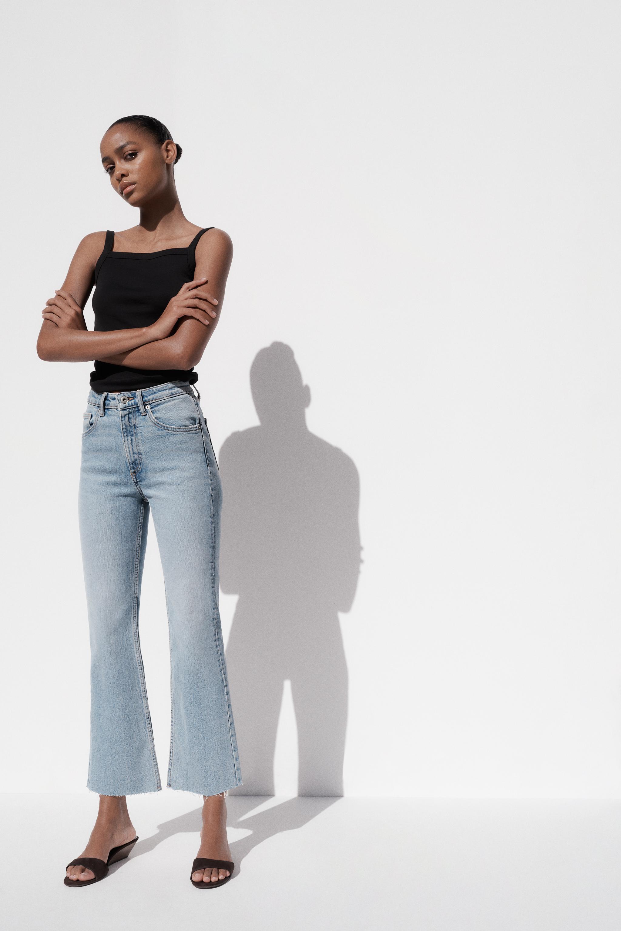 Wide Leg Jeans Jean Bleu Clair Zara Zara Pantalon Flare Jean Flare