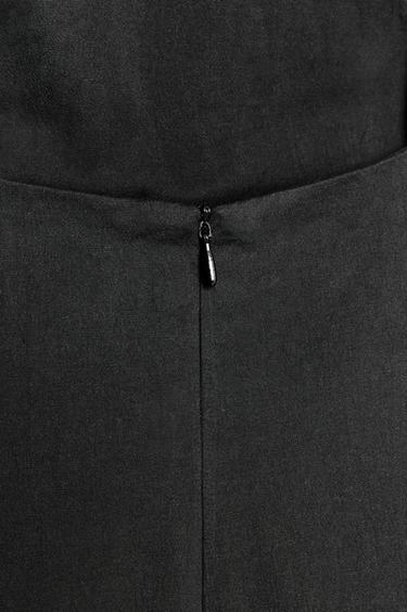 ROBE MI-LONGUE DRAPÉE ZW COLLECTION - Noir de Zara - Image 8