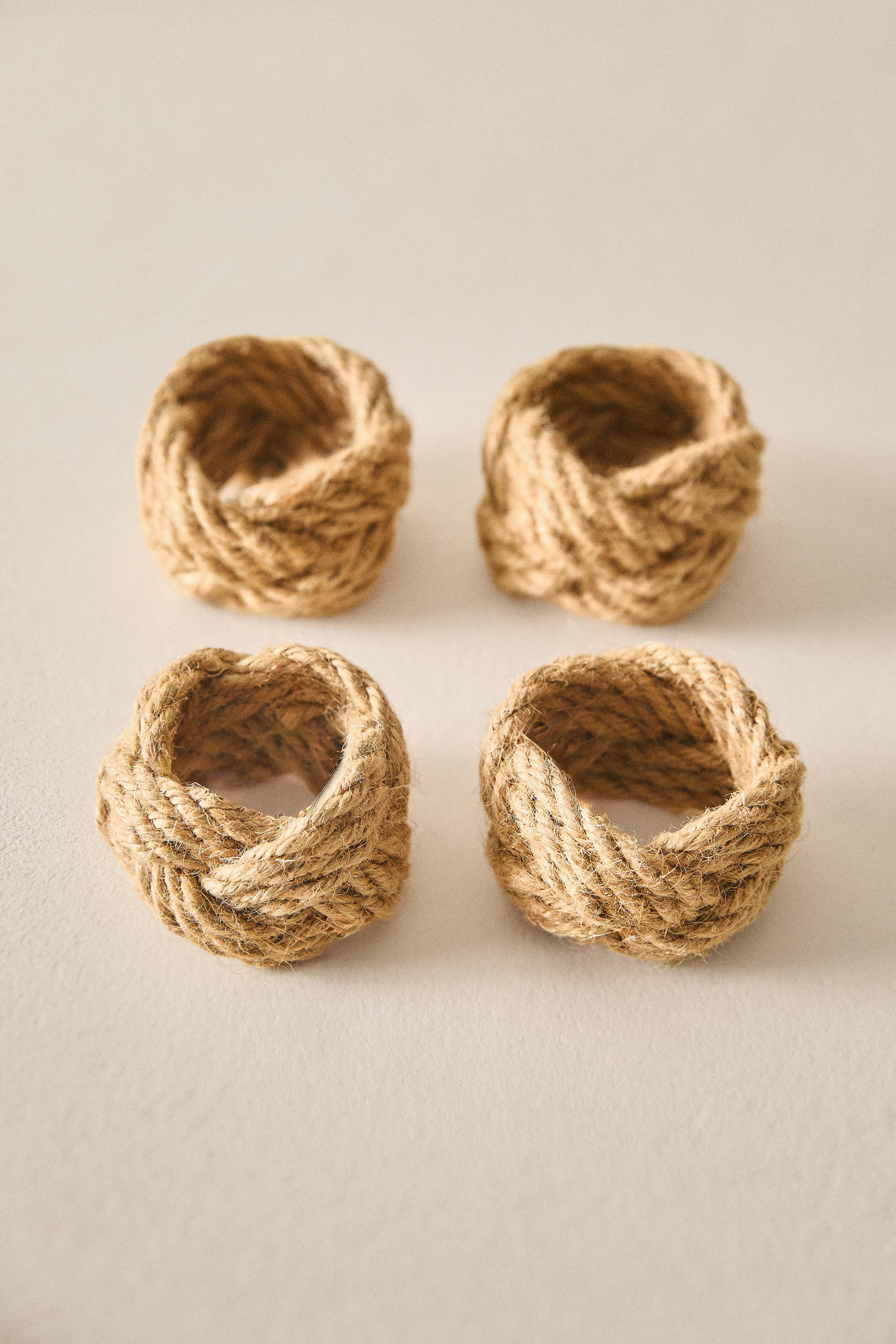 SET OF JUTE NAPKIN RINGS (SET OF 4)