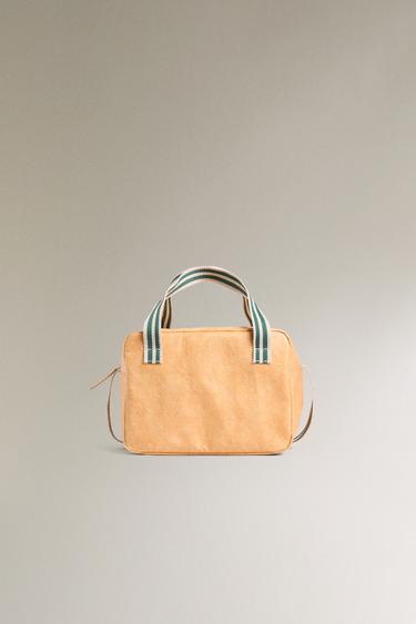 Zara PORTABLE PAPER-EFFECT THERMAL LUNCH BOX - Brown