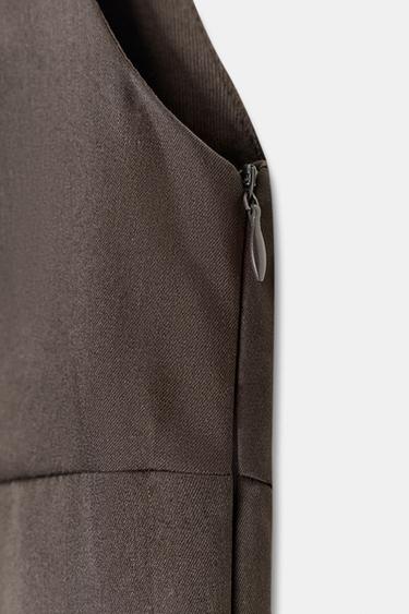 ROBE COURTE À VOLANTS - Marron foncé de Zara - Image 8