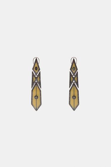 GEOMETRIC SPARKLY EARRINGS — Vanilla 2
