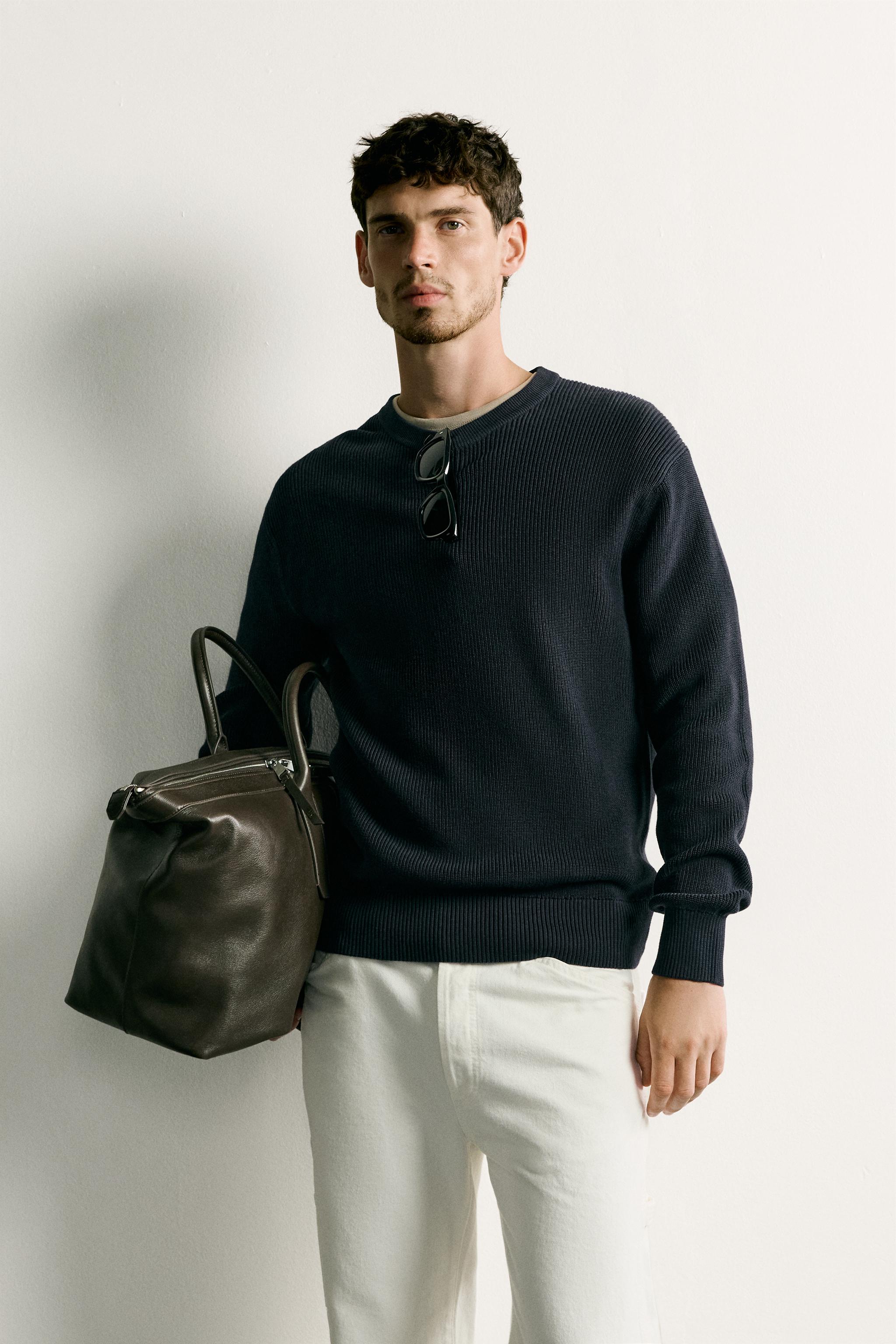 PULL REGULAR FIT EN MAILLE PERLÉE