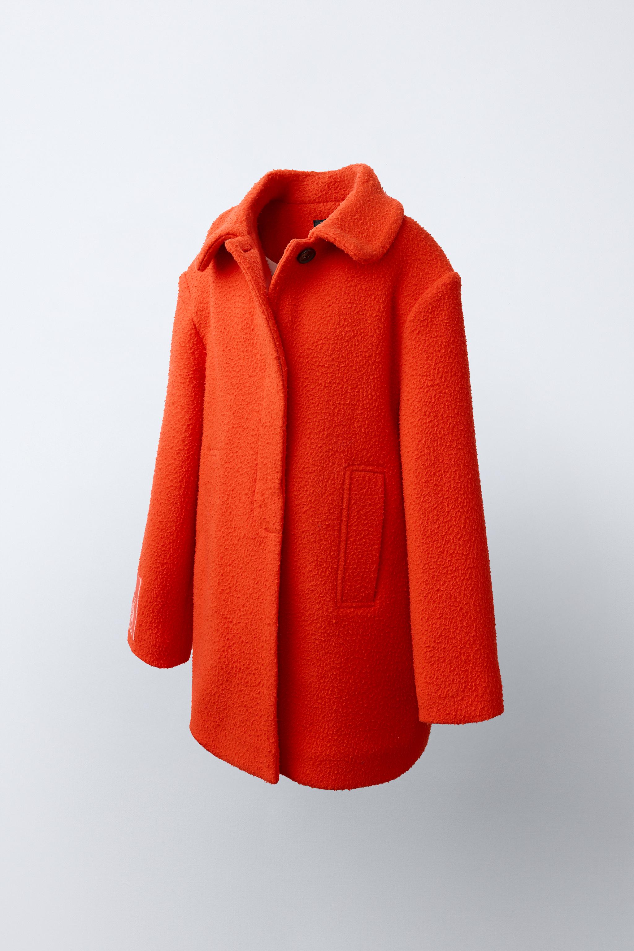 MANTECOウールコート - ブライトオレンジ | ZARA Japan / 日本
