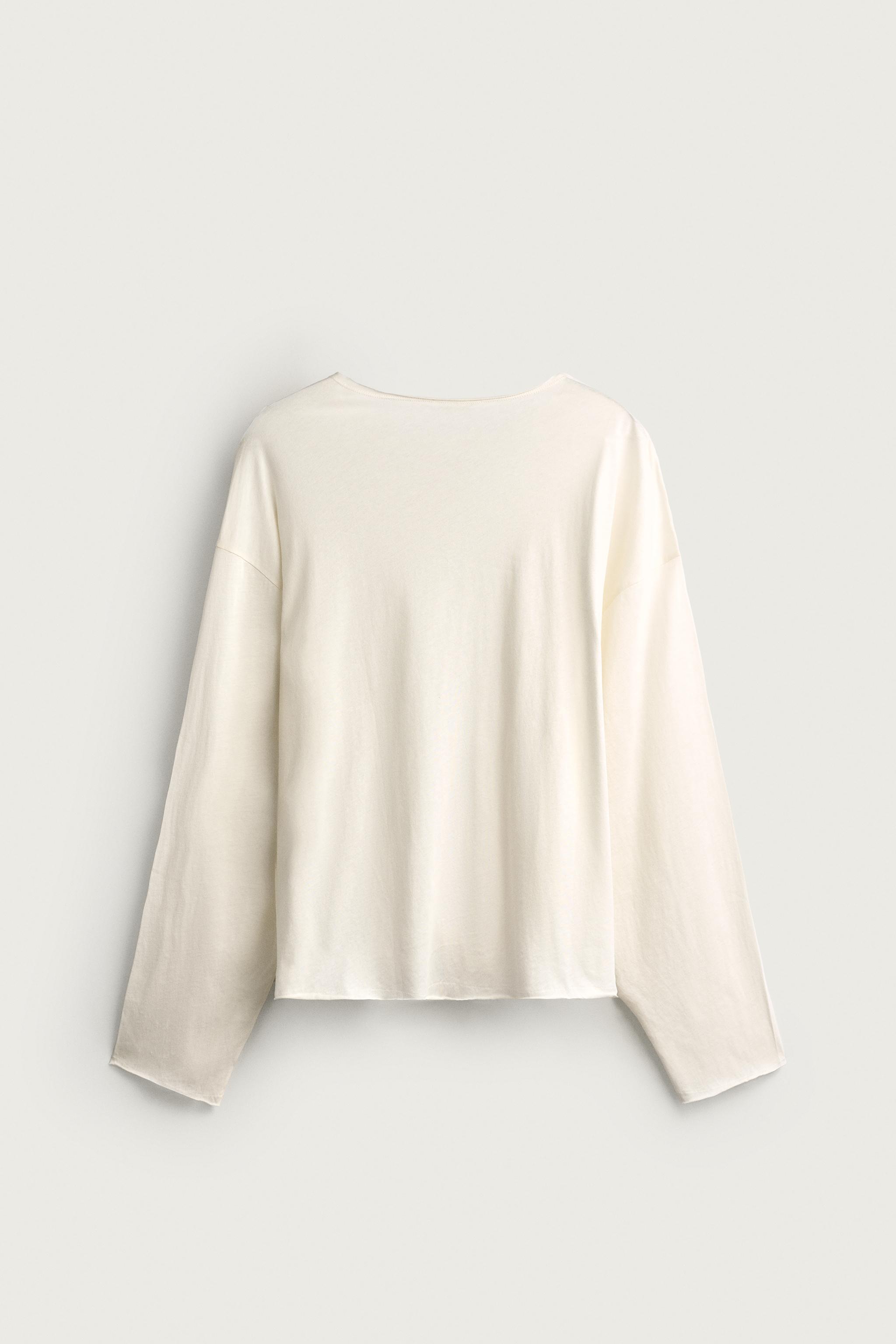 FLOWY RELAXED FIT T-SHIRT — White