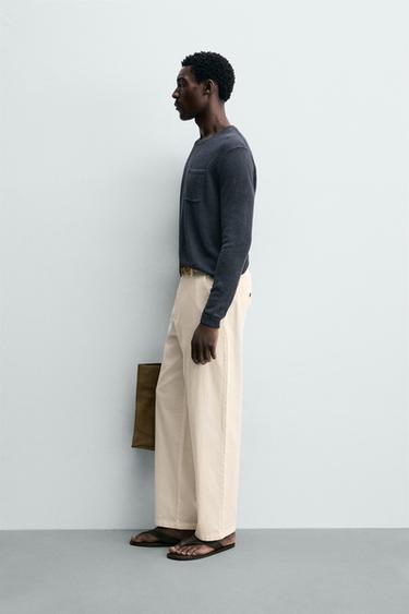 PANTALON CHINO COUPE DÉCONTRACTÉE - Écru de Zara - Image 3