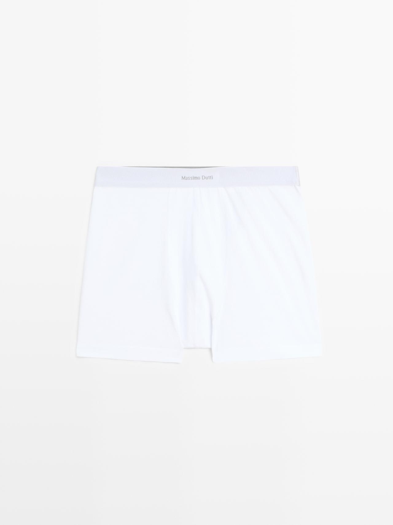 Boxers with logo waistband — White