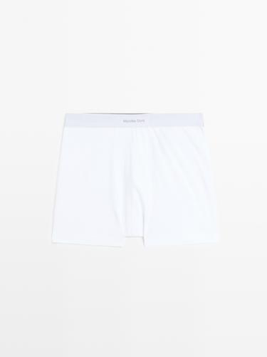 Boxers with logo waistband — White 2