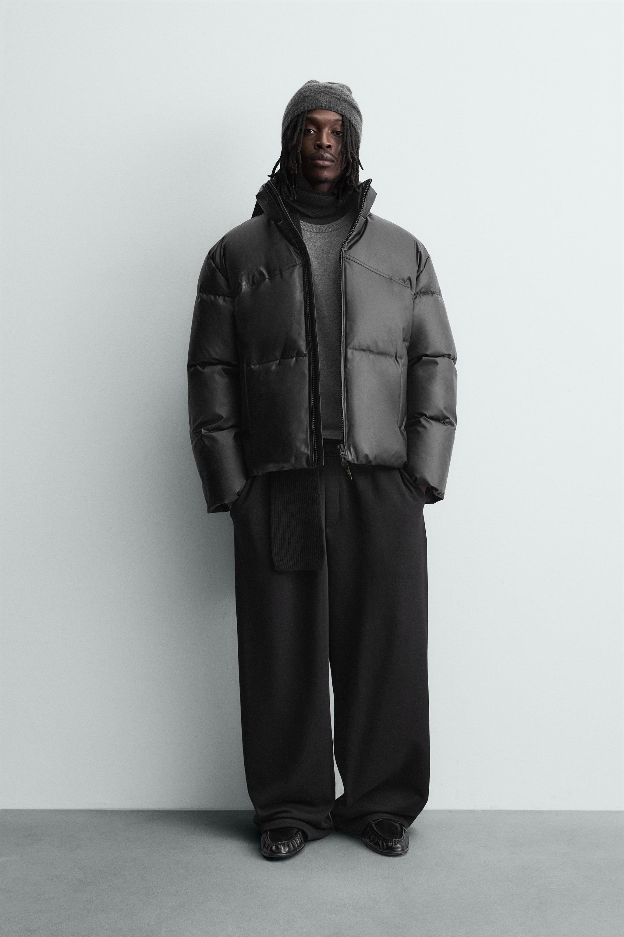 フェイクレザーパフジャケット フェイクレザー パフジャケット - ブラック | ZARA Japan / 日本